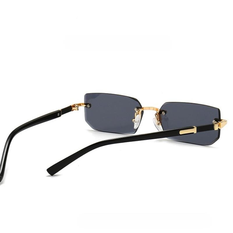 Rimless Sunglasses for Women & Men Trendy Popular Frameless Sun Glasses Retro Shades Fashion Summer Travel UV400 Eyewear