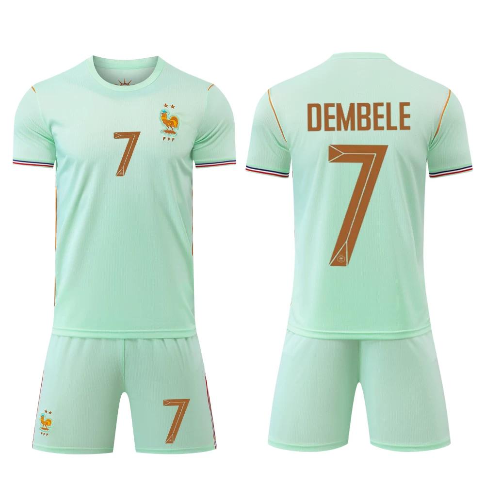 2026 France Away Light Green Football Jersey Set No.7 16