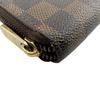 LOUIS VUITTON N60015 Damier leather Zippy wallet Purse Brown leather Used