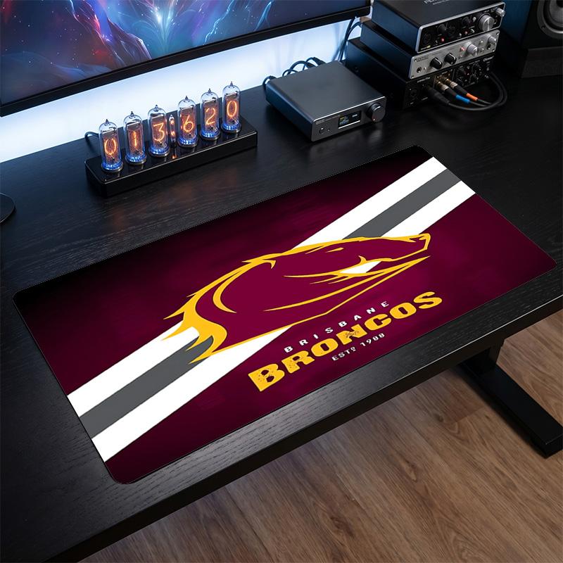 Brisbane Broncos Muster Mauspade Anti?Rutschfeste Gummi-Schreibtischunterlage Für Gaming Arbeiten Desktop-Dekoration