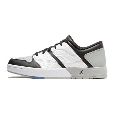 Air Nu Retro 1 Low GS Grigio Fumo Chiaro Scarpe da Ginnastica per Bambini Bianco Varsity-Rosso Nero FB4412-106