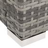 Double Sun Lounger Grey Poly Rattan