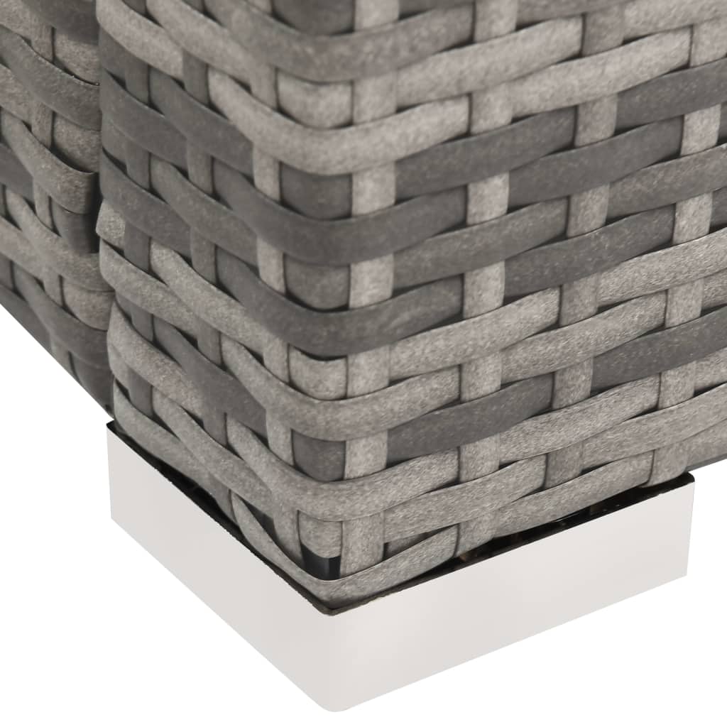 Double Sun Lounger Grey Poly Rattan