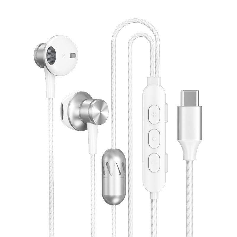 In-ear Real-time Type-C Streaming Earphones with Mic and Sound Card for K Song