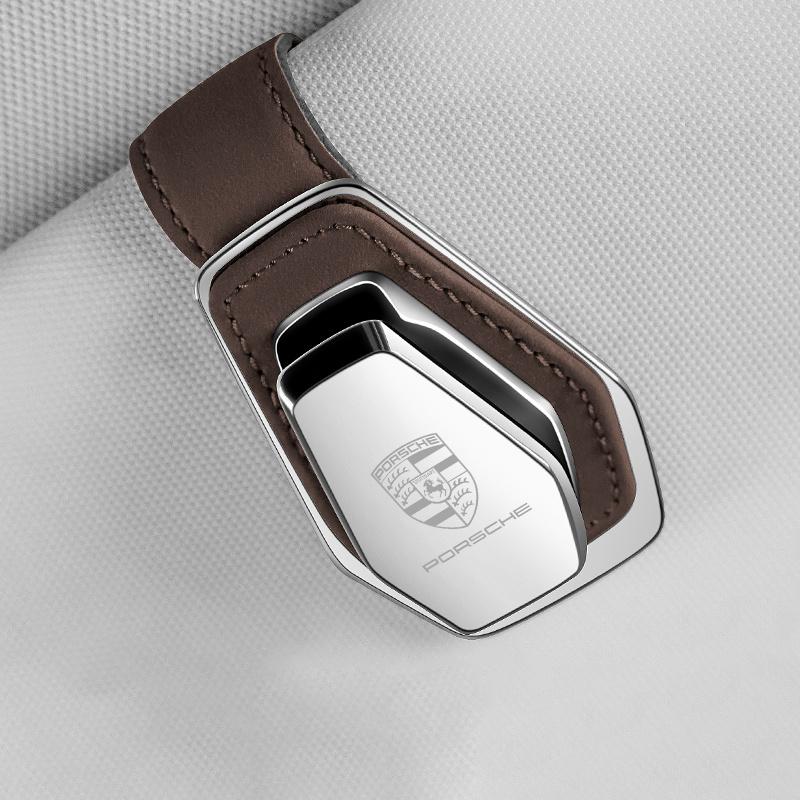 High Quality Car Eyeglass Storage Clip Sun Visor Sunglasses For Porsche 911 Cayenne Carrera-GT 928 Panamera Boxster Macan 918
