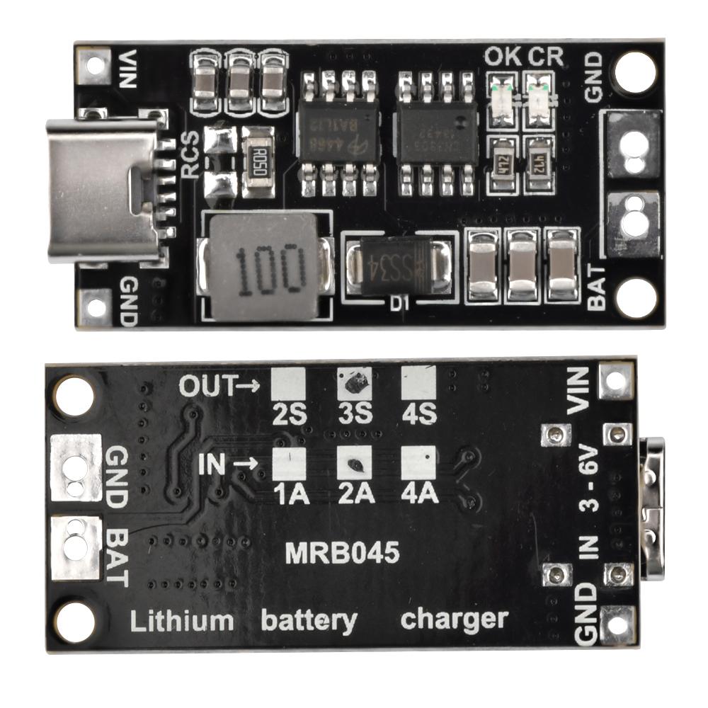 2S 3S 4S Type-C to 8.4V 12.6V 16.8V Boost Boost Polymer Li-Ion Charger 7.4V 11.1V 14.8V 18650 Lithium Battery Charging Module