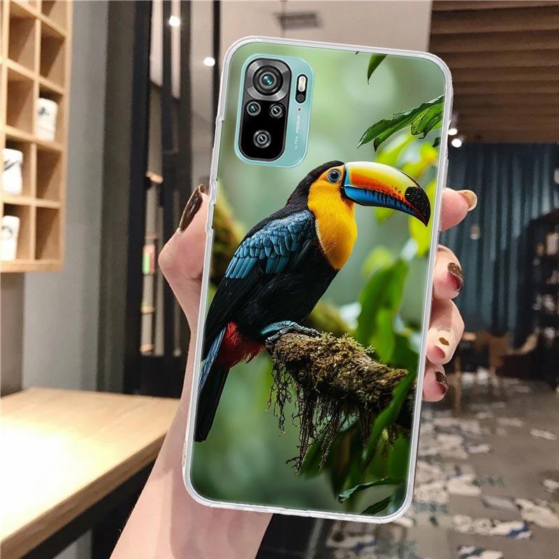 Tropical Toucan Soft Phone Case For Xiaomi Redmi Note 14 14S 13 12S 12 11S 11 11E Pro Plus 11T 10S 10 9S 5G Pattern Cover Redmi