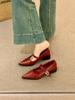 Design Sense Niche Silver Pointed Mary Jane Shoes Women's Spring and Autumn 2025 New Models with Skirts Late Evening Wind Single Shoes Women