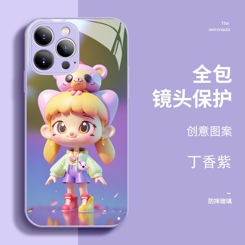 Processing mobile phone case 16 to print 15 photos glass case iphone13 film case 14 transparent case 12pro