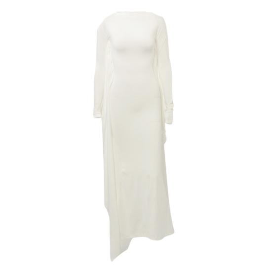 Dam Aftonklänning Dolmanärmar Skinny Kapptyp Enfärgad O-ringning Långärmad Fodral Prom Cocktail Middag Speciella Tillfällen Maxiklänning
