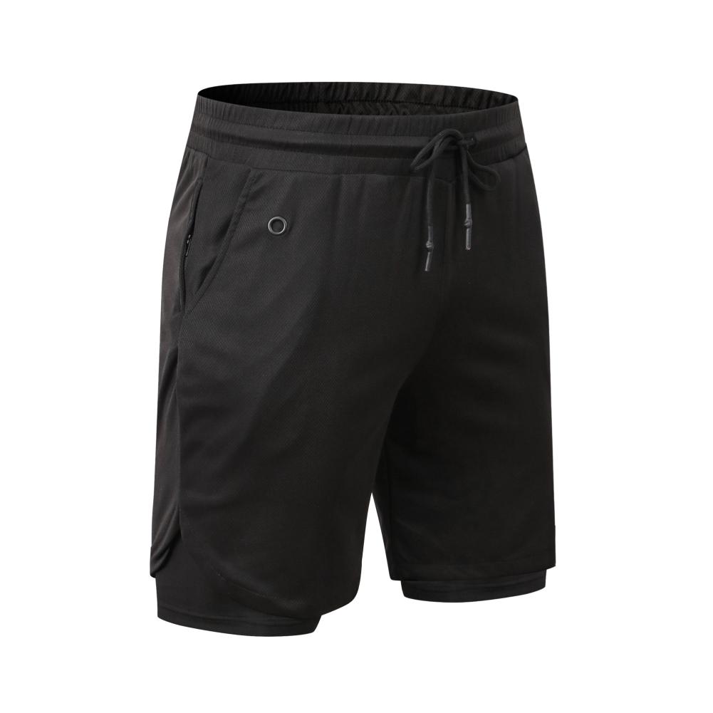 

Мужские двухслойные быстросохнущие спортивные шорты для отдыха и фитнеса, эластичные удобные шорты M