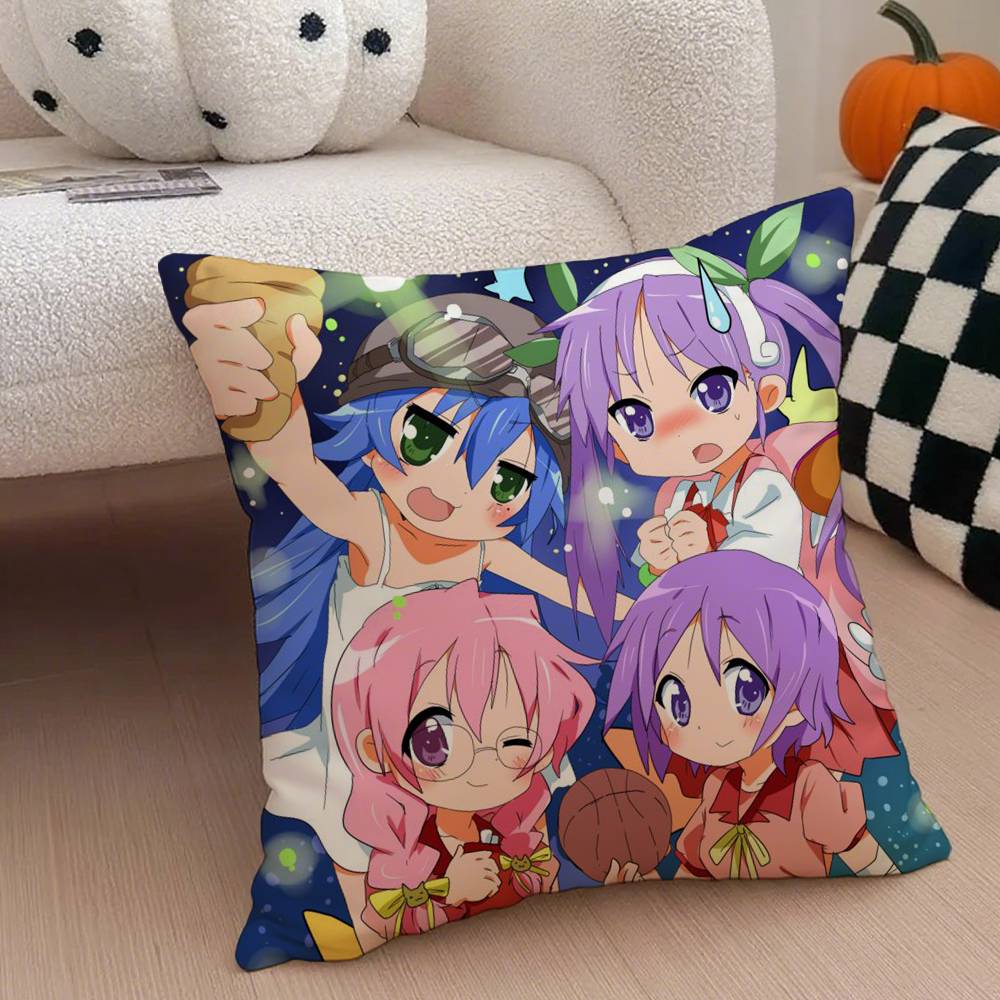 Lucky Star Pillow Case Anti-dustmite Pillowcase Invisible zipper silky short plush Sofa cushion cover