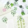 10Pcs Cute INS Green Four-leaf Clover Paperclips Lovely Girl Scrapbook Decor Binder Clip Office Document Bill  Binding Supplies
