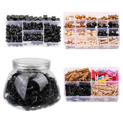 Irregular Shape Push Pin Map Tacks Marking Pin Wood Decorative Thumb Tacks for Cork Board Photos Documents Drawing
