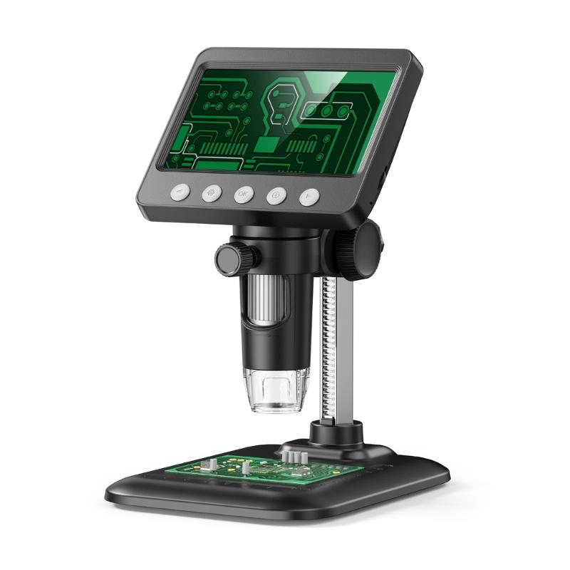 Digital Microscope 1080P 1000X Microscope USB Microscope Magnifier 4.3inch Screen for Repair Soldering Adult/Children
