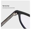 Trendy Unisex TR Large Frame Glasses with Anti-Blue Light Lenses - Personalized Japanese & Korean Style, Insertable Rod Design, Model 3003