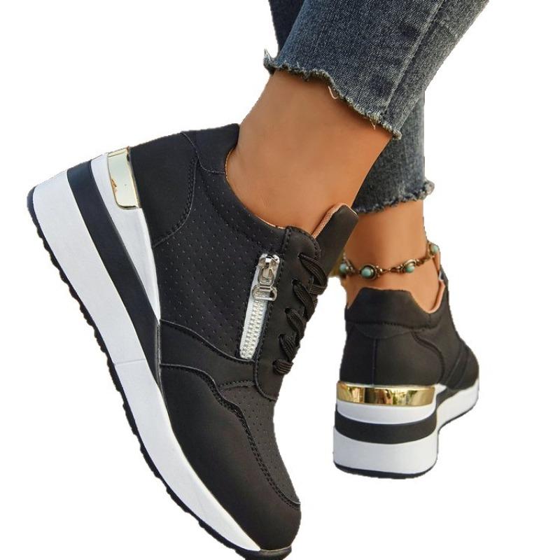 Casual Single Shoes Women's Autumn New Fashion Platform Color Matching Large Size Casual Sports Women's Shoes