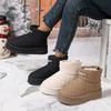 Fashion Snow Boots for Women 2024 Winter Slip-on Warm Bread Waterproof Boots Plus Velvet Women's Boots Short Cotton Shoes for Women