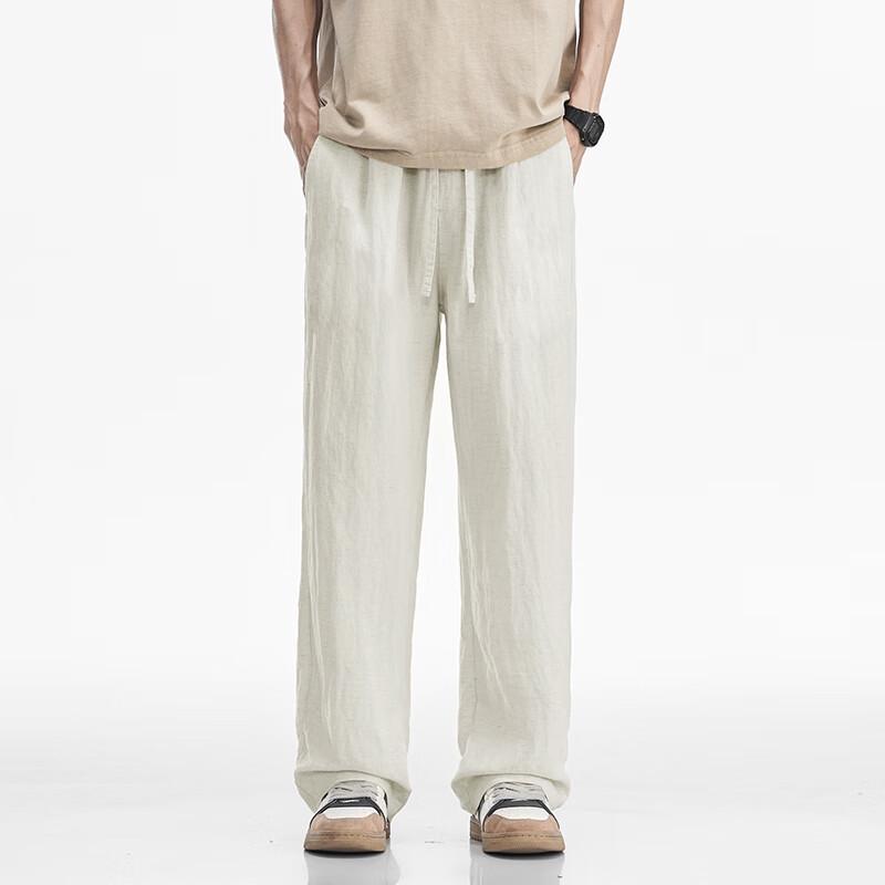 

I M DAVID Men s Lyocell Linen Loose Casual Pants XL