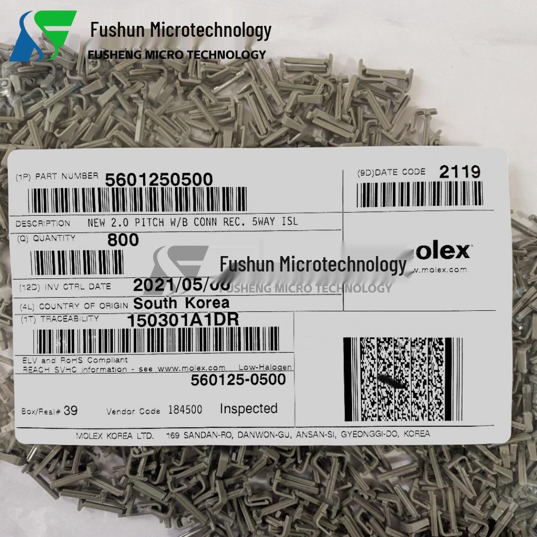 

Оригінальний роз єм Molex 560125-0500 із засувками, 5 контактів - В наявності, Доступний поштучно Bulk package of 500 pieces pricing