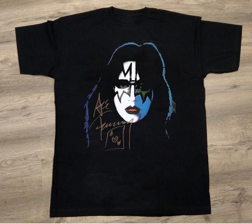 HOT! Ace Frehley Face Black T-shirt FULL size S-5XL Unisex HT364 XL