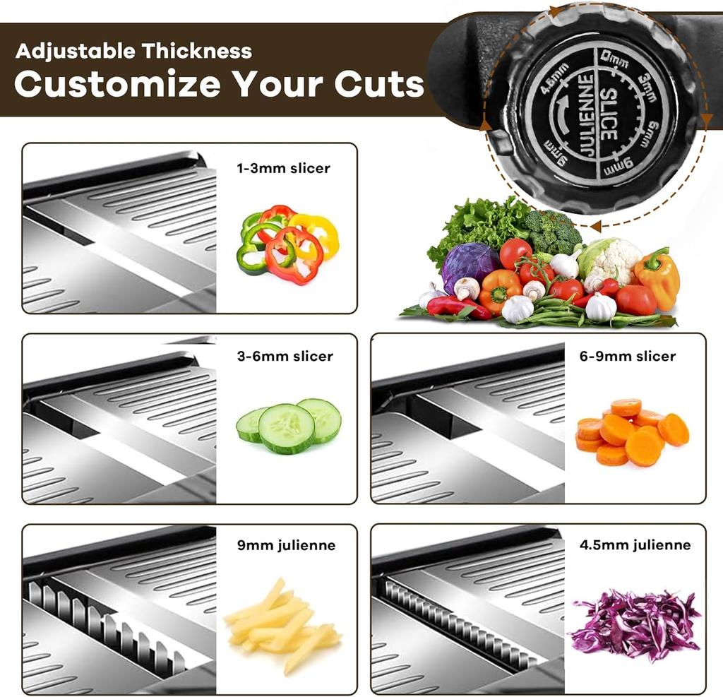 Slicer for Kitchen,commercial Mandolin Potato Slicer,Vegetable