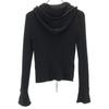 FOXEY NEW YORK made in Japan knit Zip hoodie 38 black Women Used