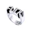 Beier Retro Titanium Steel Men's Letter Ring