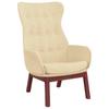 Relax Chair with Footstool Cream Fabric
