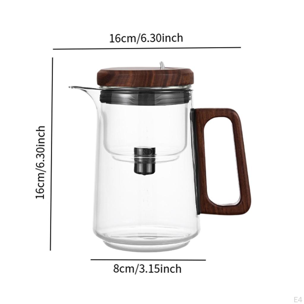 28oz/800ml Glass Teapot with Wooden Lid for Loose Leaf Tea Outdoor And Indoor Use