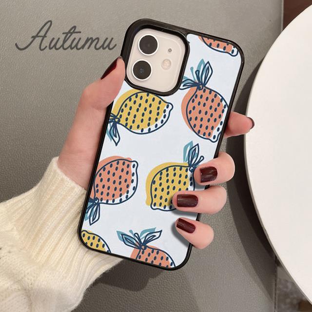 Pineapple Summer Fruity Lemon Phone Case for iPhone 11 12 13 14 Pro Max Mini XR XS SE 2020 7 8 Plus Samsung S21 S22 Shell