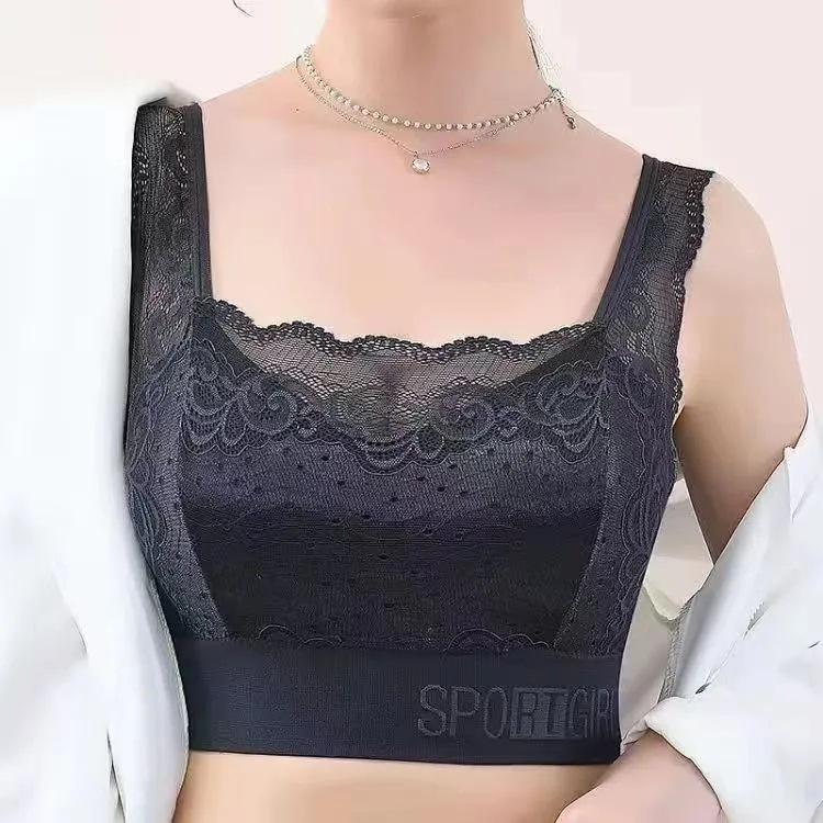 Elegant Lace Seamless Bra with Beauty Back Design and Light Support