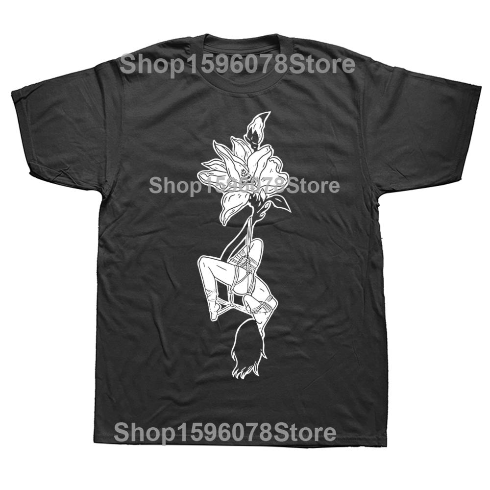 Funny BDSM Tied Up Girl T Shirts Streetwear Short Sleeve Birthday Gifts Mens Clothing Fashion Casual Loose Oversized T Shirt