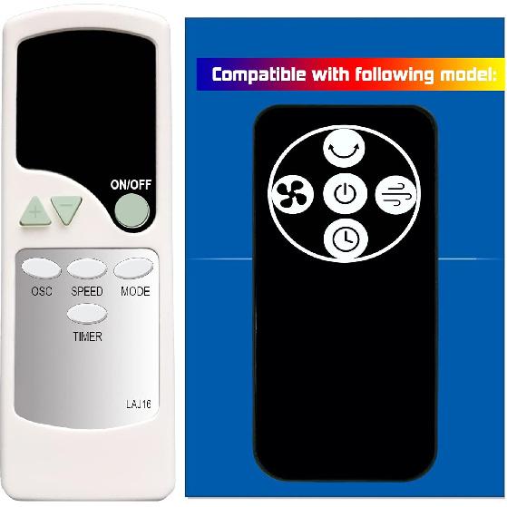 Replacement Remote Control for Cascade MK-TF0001 40" Tower Fan and Sunter 40" Tower Fan