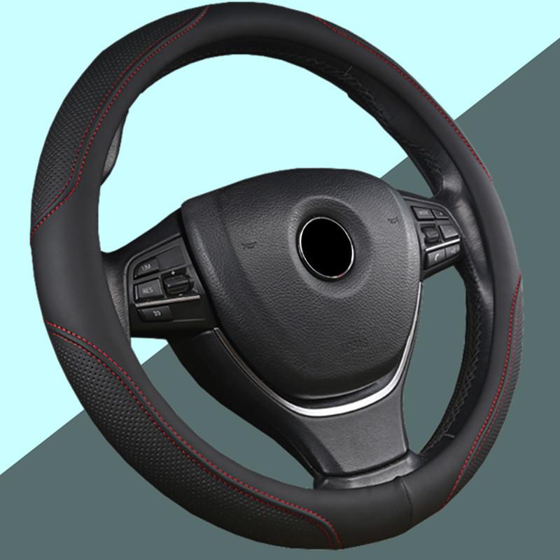 Universal Car Steering Wheel Cover Four Season Interior Decoration Leather Protective Handle Cover Stylish Decorative Accessory