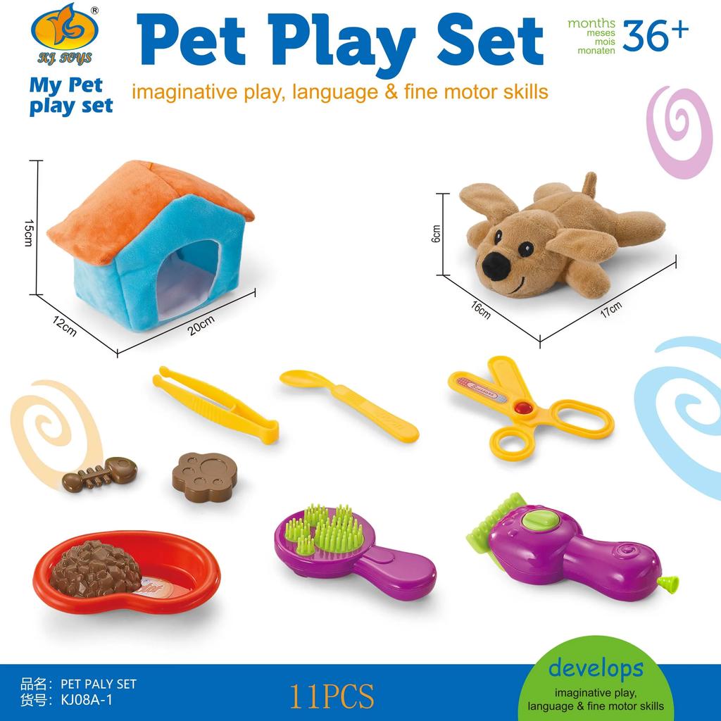 Melissa & Doug Examine and Treat Pet Vet Play Set - Kids Veterinary Play Set Kids Pet Haircut Play Set STEAM Toy Pretend Play