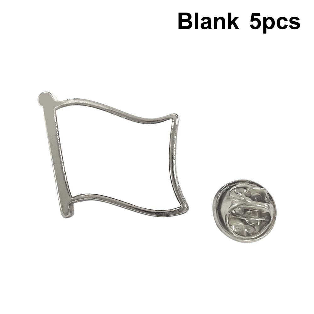 5Pcs Sublimation Blank Pins DIY Button Badge Sublimation Blank Base Pins Sublimation Blanks Flag Pin DIY Craft Jewellery Making