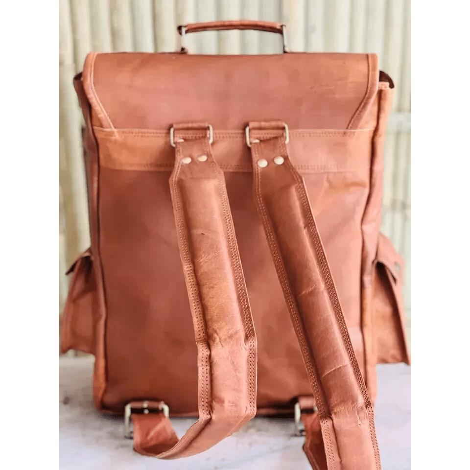 Vintage Laptop Braun Messenger Leder Tasche Ziegenrucksack Rucksack Padfolio Tasche