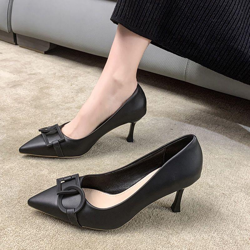 Shoes for Women 2024 On Heeled White Ladies Summer Footwear High Heels Pointed Toe Stilito Office Pumps Lastest Korean Style A E