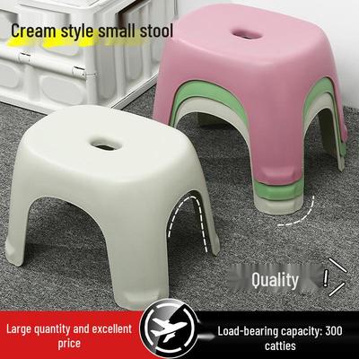 Thickened Non-slip Cartoon Plastic Children's Footstool - Stackable Low Stool for Living Room