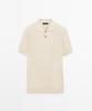 Masimodutti Cotton Linen Button Polo Shirt