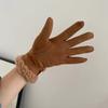 Windproof Women's Winter Gloves Full Finger Cycling Mittens Simple Women Fleece Gloves  Mom