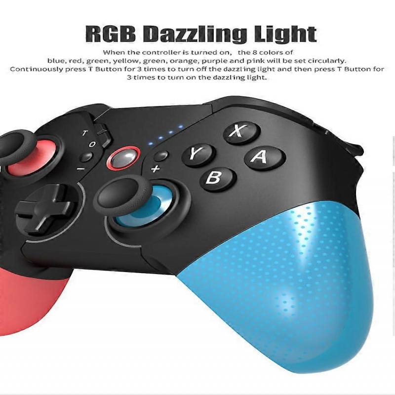 Wireless Switch Controller Compatible with PC/iOS/Android/Lite/OLED, Programmable Back buttons, Layout of ABXY Can Be Changed (Yellow)