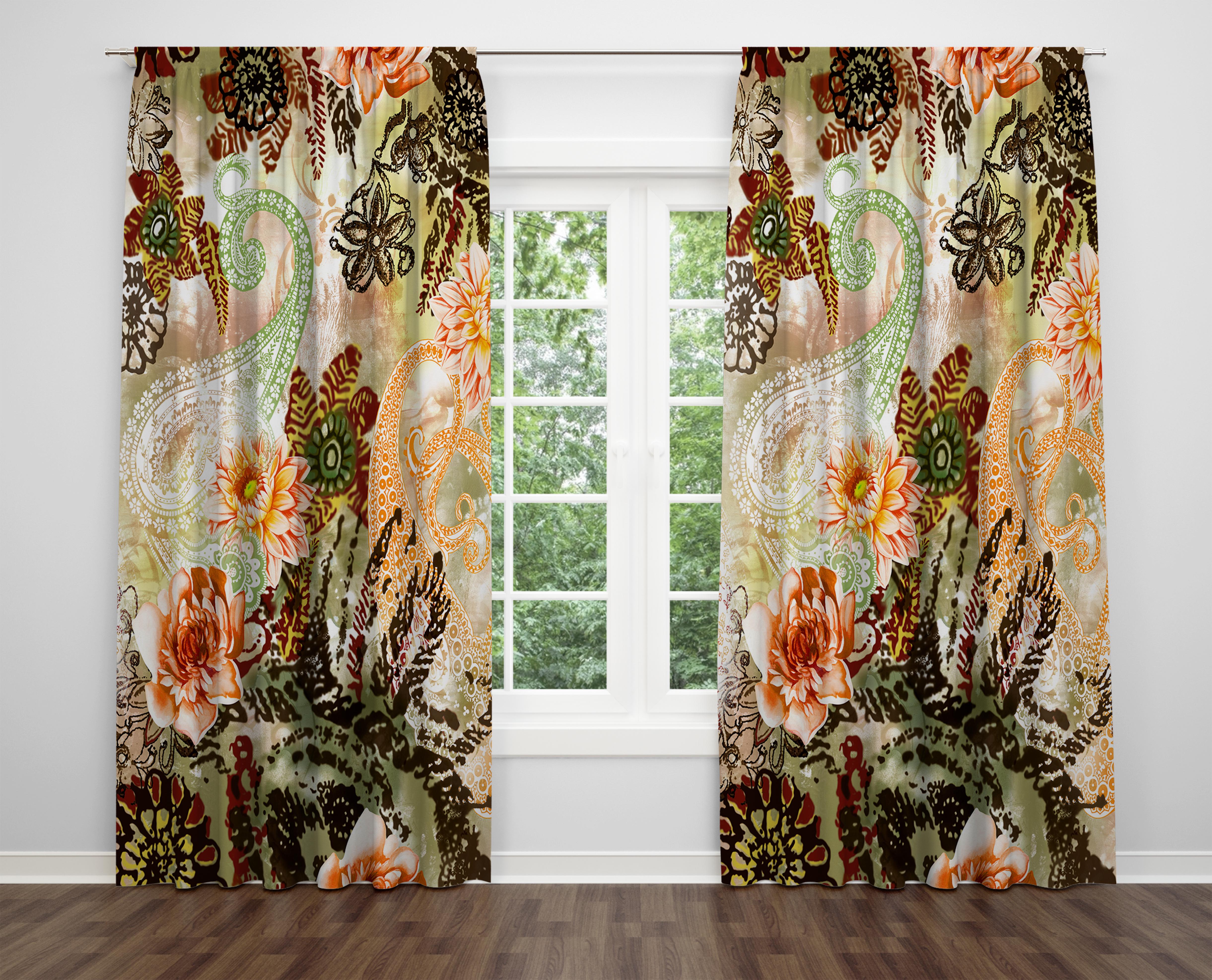 

Декоративний дизайн, високоякісна бавовняна тканина, ви можете вибрати одну або подвійну фіранку з крила 1 piece різнокольоровий