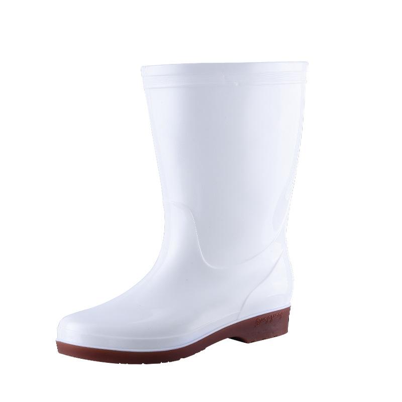 Water Shoes Medium and High Health Boots Food Factory White Rain Shoes Non-slip Water Boots Women Chef Anti