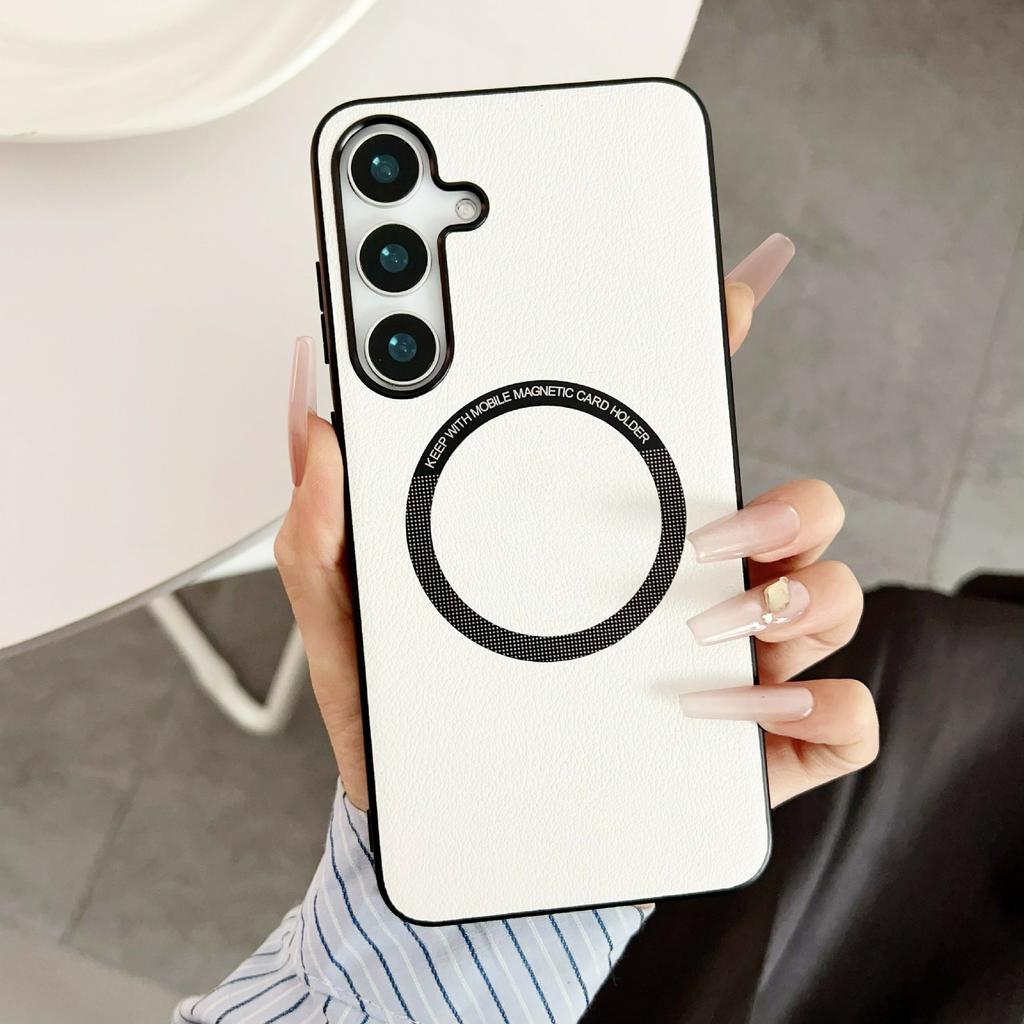 Für Samsung Galaxy A57 5G Magnetische Hülle Anti-Drop PU-Leder + PC-Abdeckung