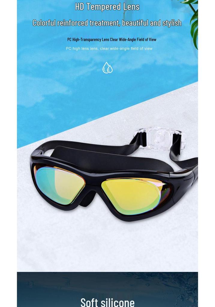 Unisex HD Colorful Anti-fog Waterproof Swim Goggles