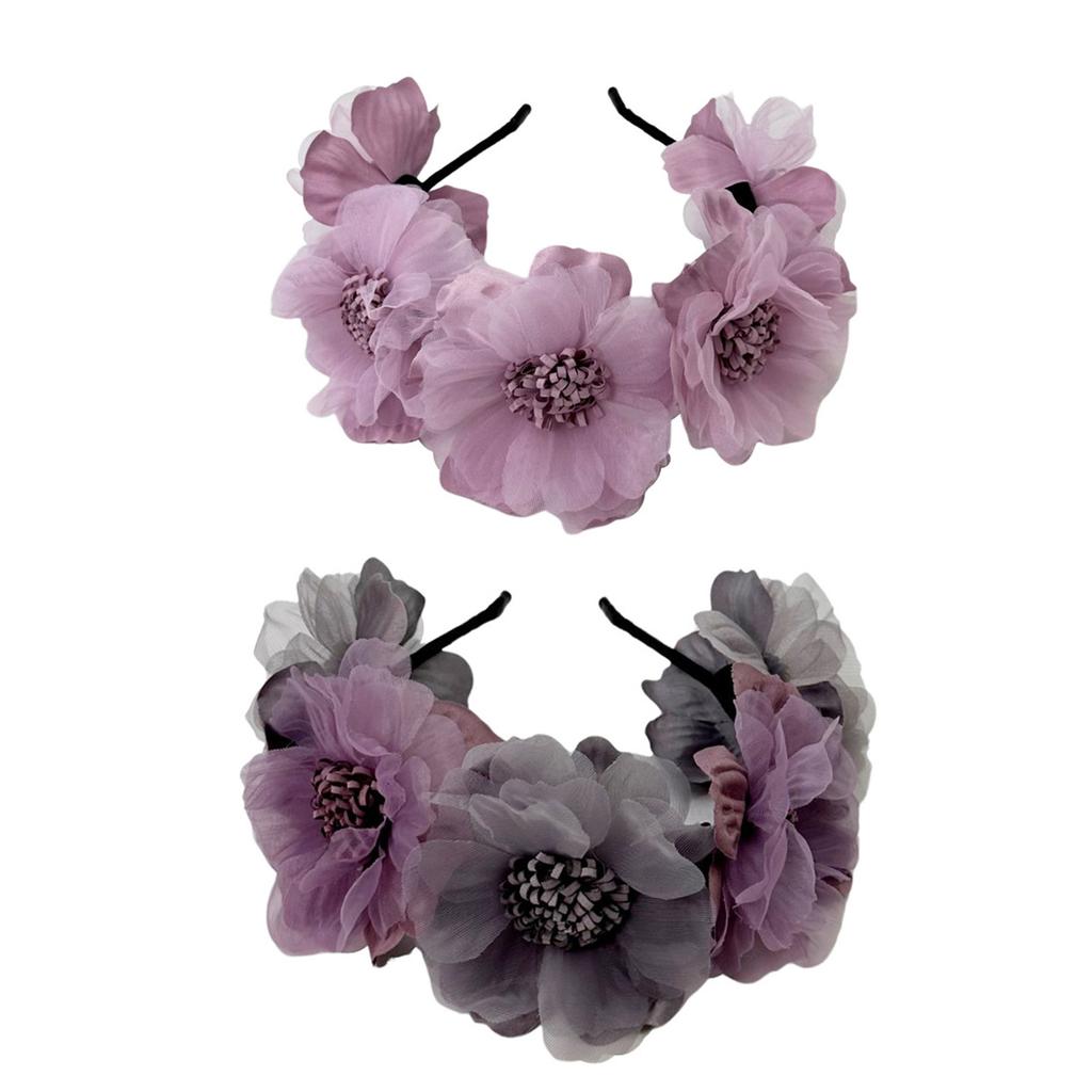 Daisy Flower Headbands Women Bridal Wedding Hair Hoop Simulation Rose Hairhoop for Daily Wear and Special Occasion