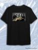 Smokie Band Schwarzes T-Shirt mit Rundhalsausschnitt und Kurzen Ärmeln mit Schwarz-Weiß-Foto