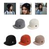 Ribbed Knit Equestrian Cap Fleece Lining Unisex Style Perfect For Daily Commute And Sports